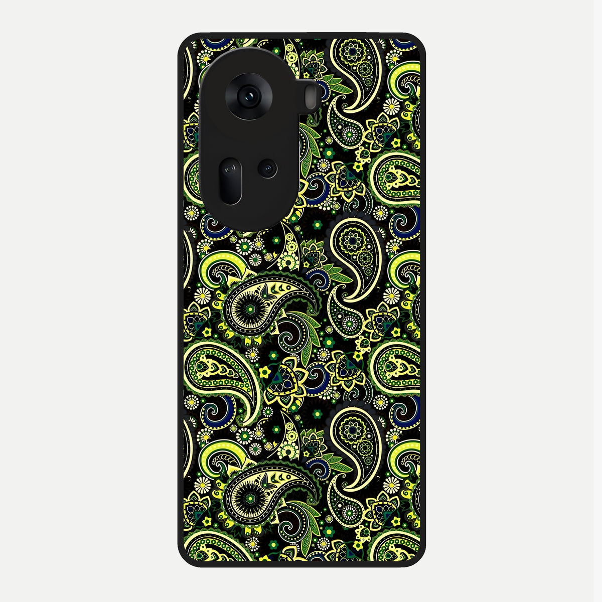  Green Lemon Glass Case For Oppo Reno 11 5G back cover – full design glossy printed glass finish