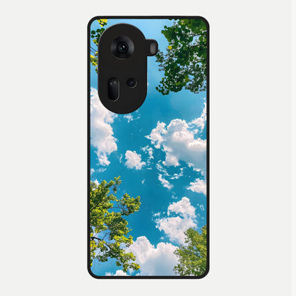  Green Moon Energy Glass Case For Oppo Reno 11 5G back cover – full design glossy printed glass finish