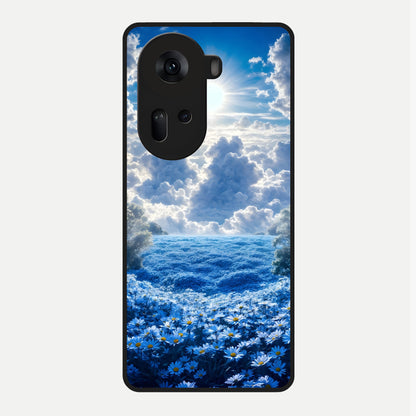  Heavenly Daisy Horizon Glass Case For Oppo Reno 11 5G back cover – full design glossy printed glass finish