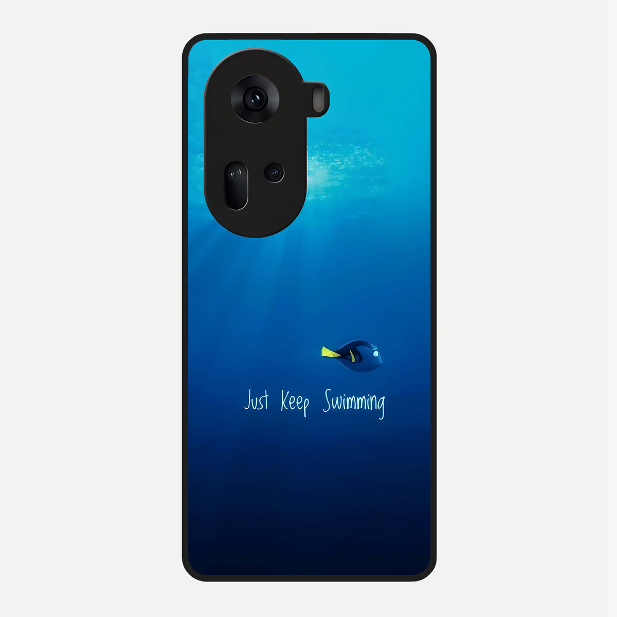 Just Keep Swimming Glass Case For Oppo Reno 11 5G back cover – full design glossy printed glass finish