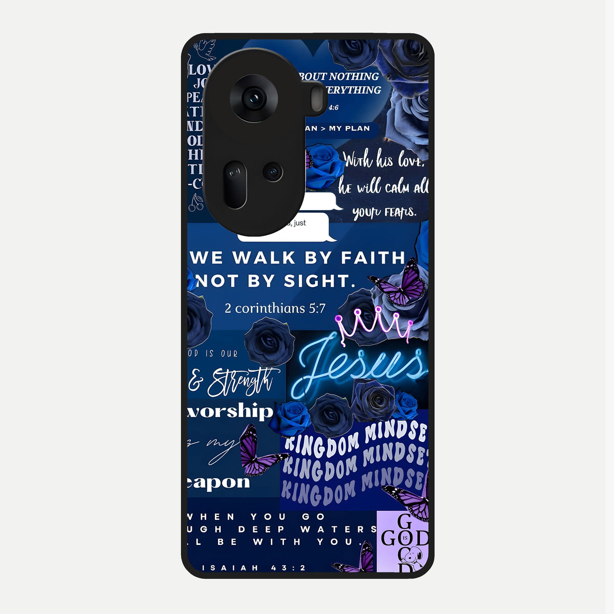  Kingdom Faith Glow Glass Case For Oppo Reno 11 5G back cover – full design glossy printed glass finish