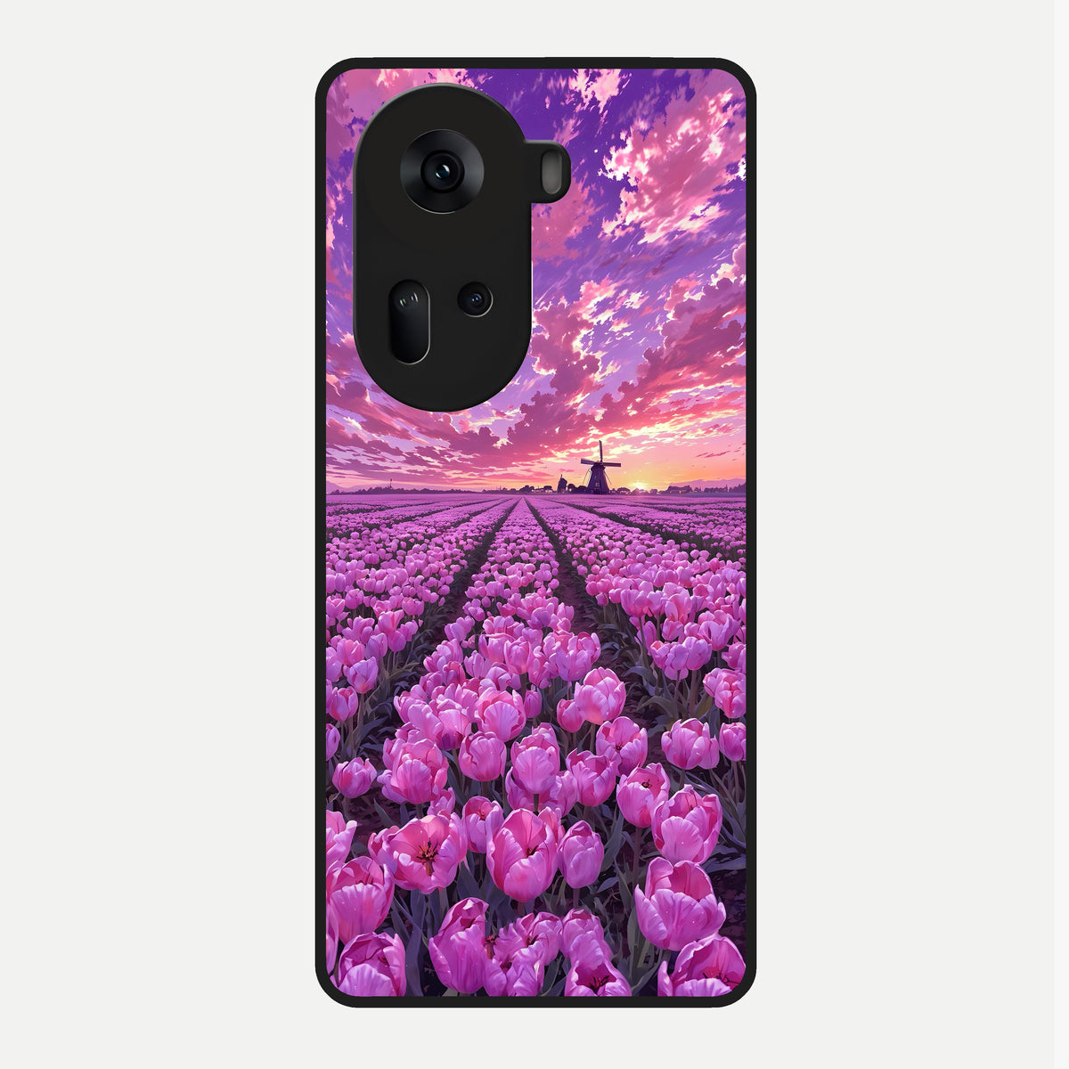  Lavender Dream Skies Glass Case For Oppo Reno 11 5G back cover – full design glossy printed glass finish