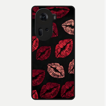  Midnight Kiss Love Glass Case For Oppo Reno 11 5G back cover – full design glossy printed glass finish