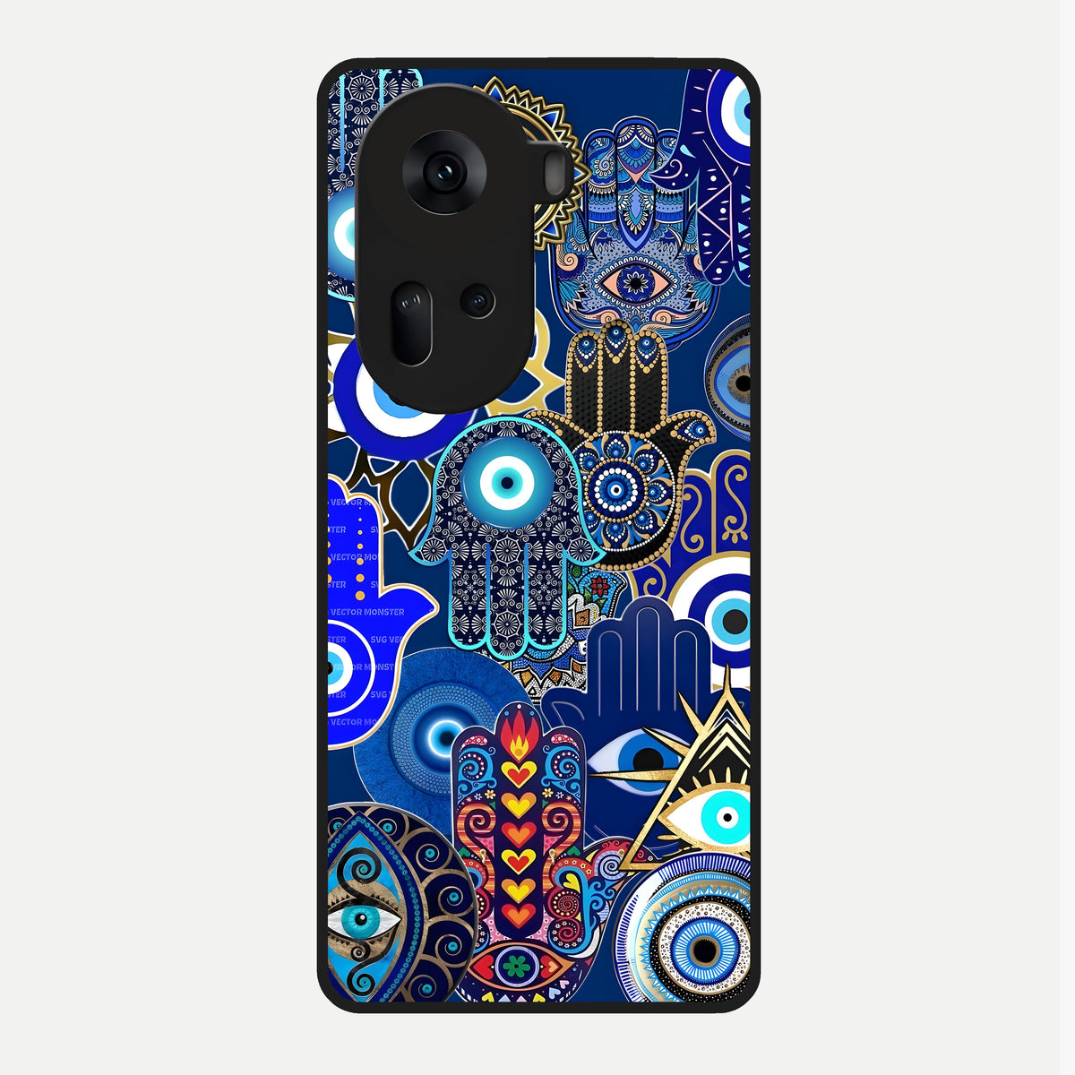  Mystic Palm Guard Glass Case For Oppo Reno 11 5G back cover – full design glossy printed glass finish