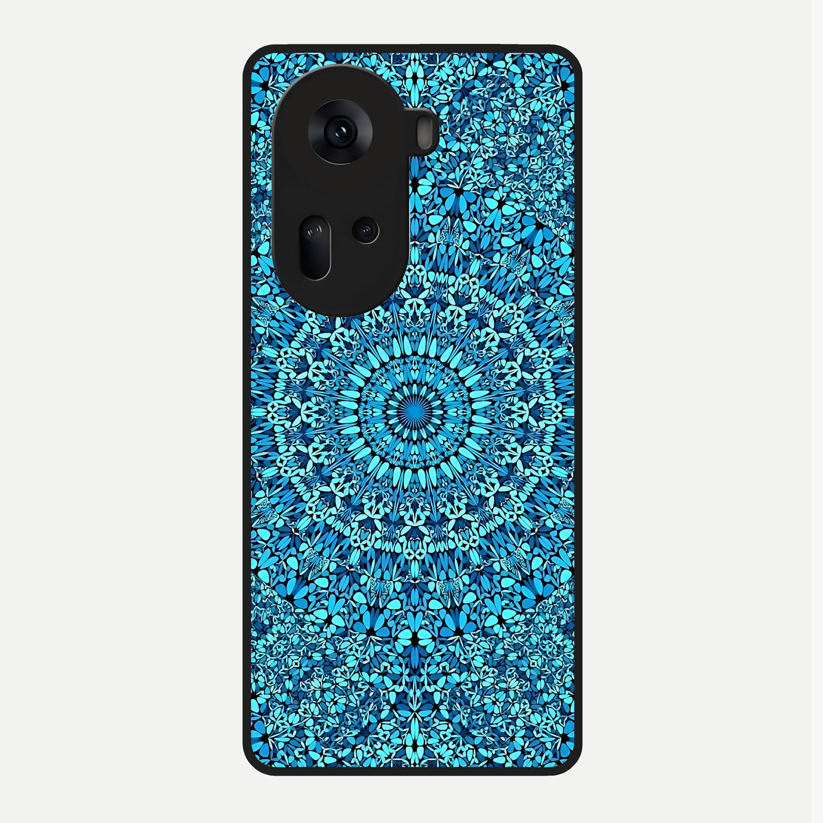  Ocean Bloom Mandala Glass Case For Oppo Reno 11 5G back cover – full design glossy printed glass finish