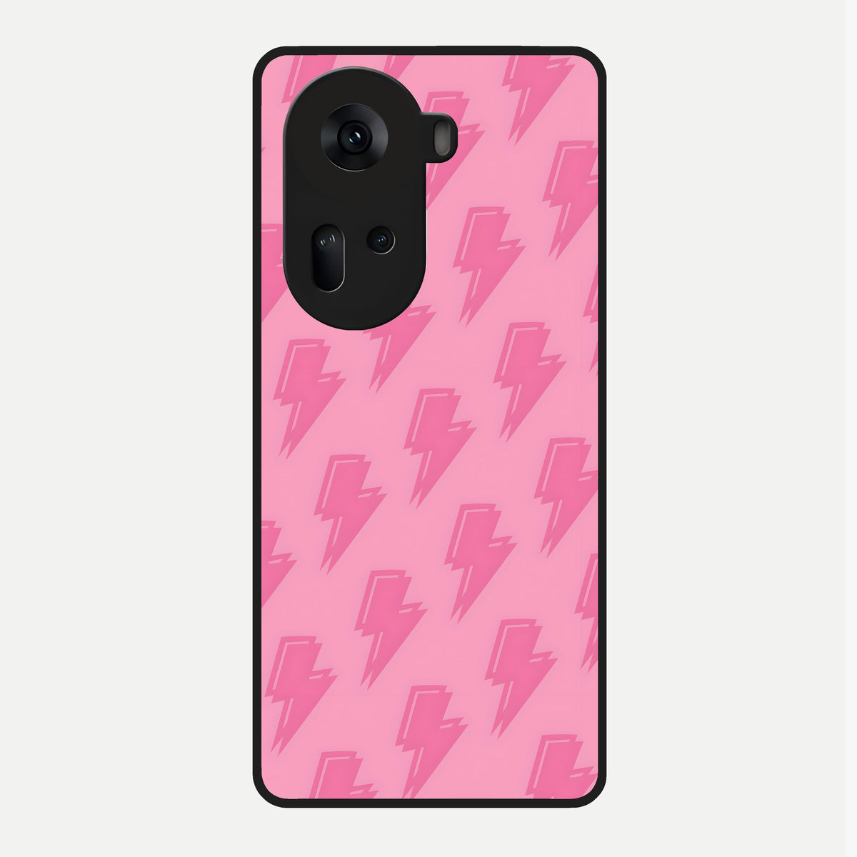  Pink Moo Magic Glass Case For Oppo Reno 11 5G back cover – full design glossy printed glass finish