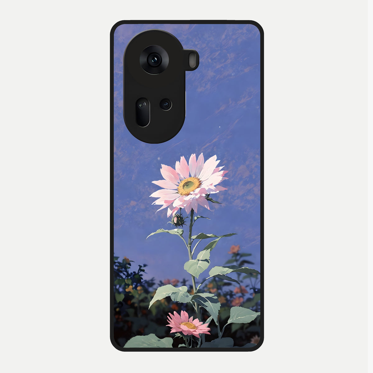  Pink Shells Outline Glass Case For Oppo Reno 11 5G back cover – full design glossy printed glass finish