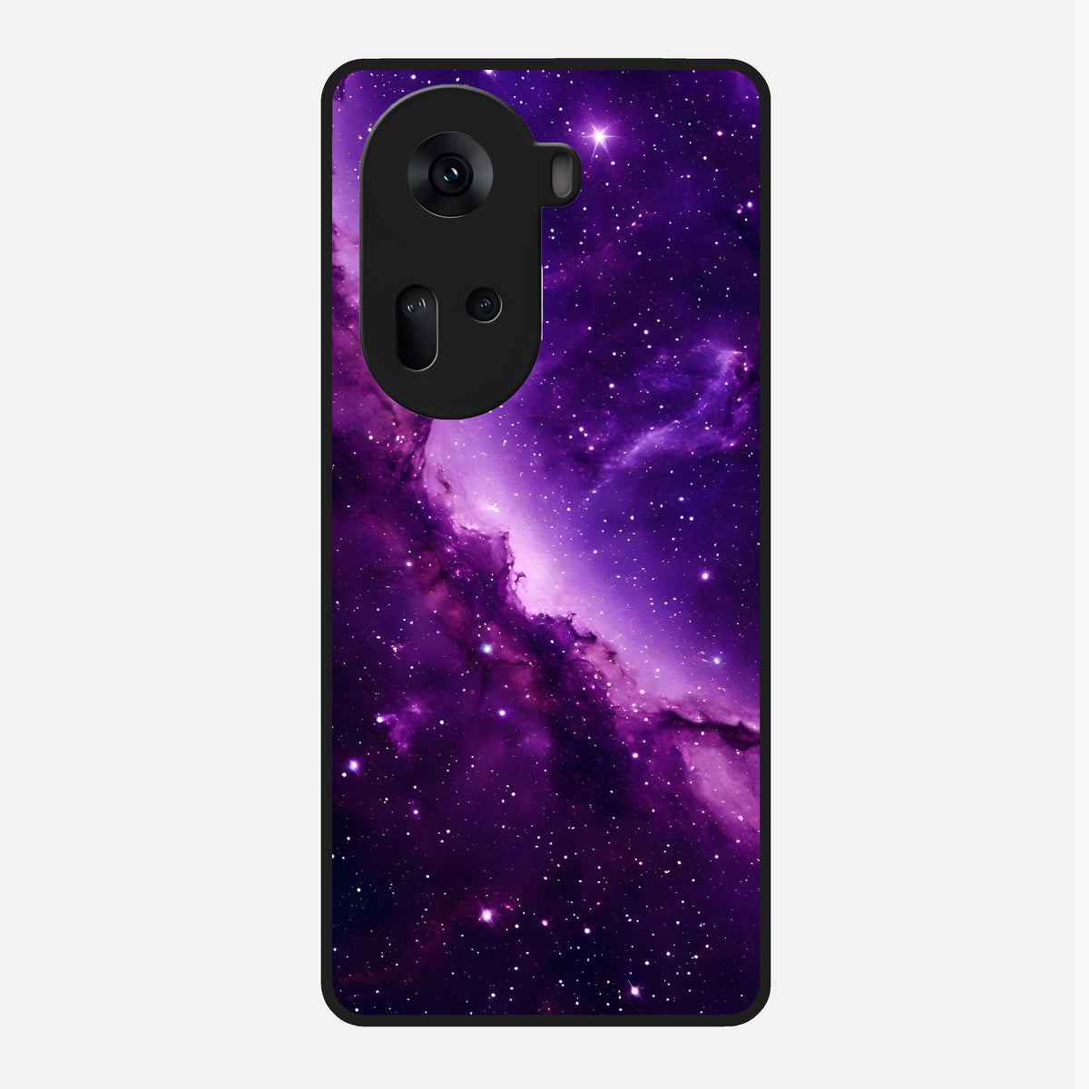  Purple Shade Sky Glass Case For Oppo Reno 11 5G back cover – full design glossy printed glass finish