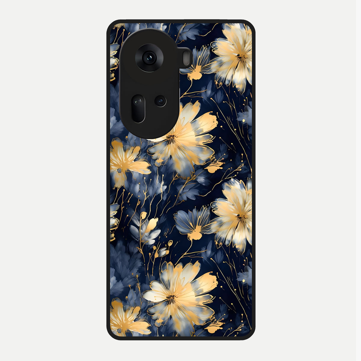  Royal Petal Dream Glass Case For Oppo Reno 11 5G back cover – full design glossy printed glass finish