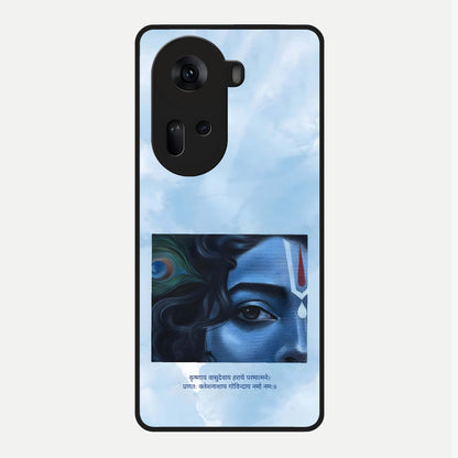  Spiritual Krishna Glass Case For Oppo Reno 11 5G back cover – full design glossy printed glass finish