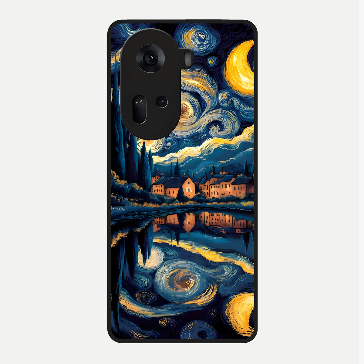  Starry Sky Serenity Glass Case For Oppo Reno 11 5G back cover – full design glossy printed glass finish