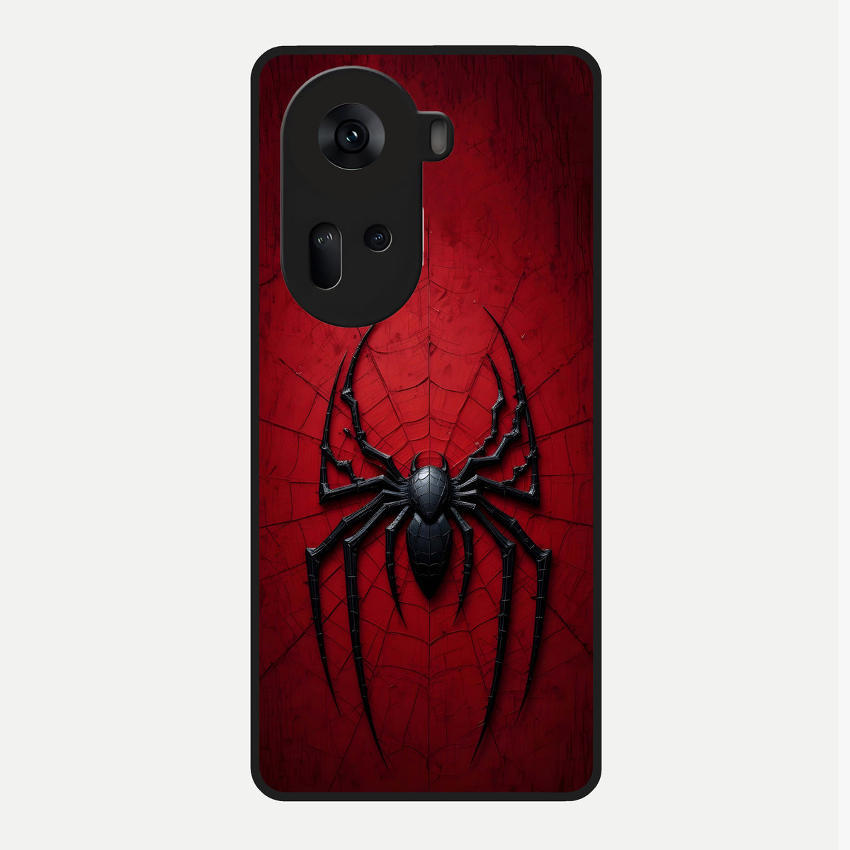  Superhero Web Emblem Glass Case For Oppo Reno 11 5G back cover – full design glossy printed glass finish