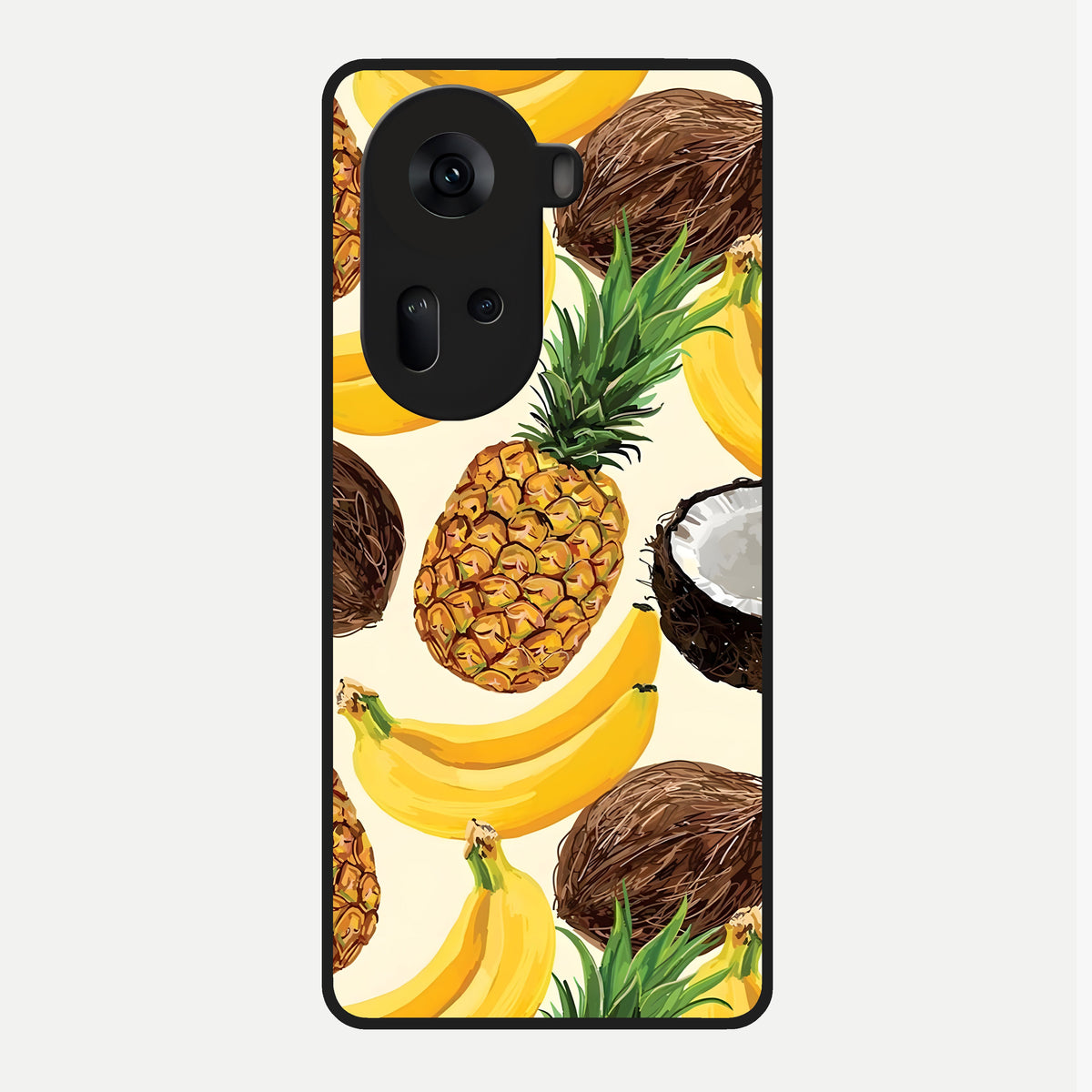  Tropical Fruit Mood Glass Case For Oppo Reno 11 5G back cover – full design glossy printed glass finish