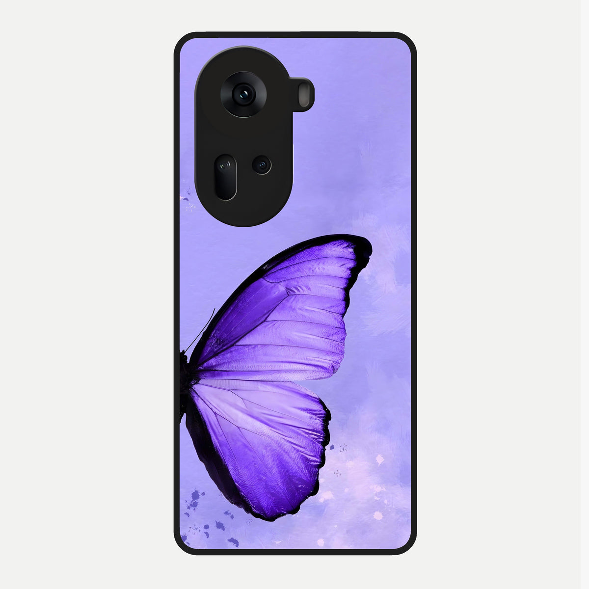  Violet Dream Wing Glass Case For Oppo Reno 11 5G back cover – full design glossy printed glass finish