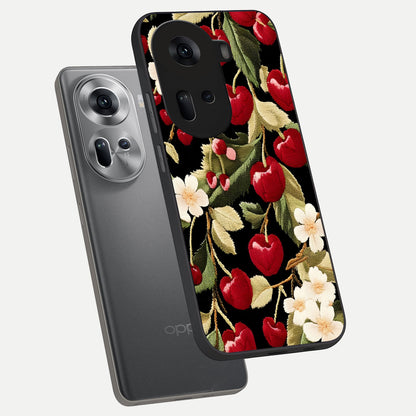 Blooming Spendor Bird phone case For Oppo Reno 11 5G showing premium glass back cover with detailed artwork
