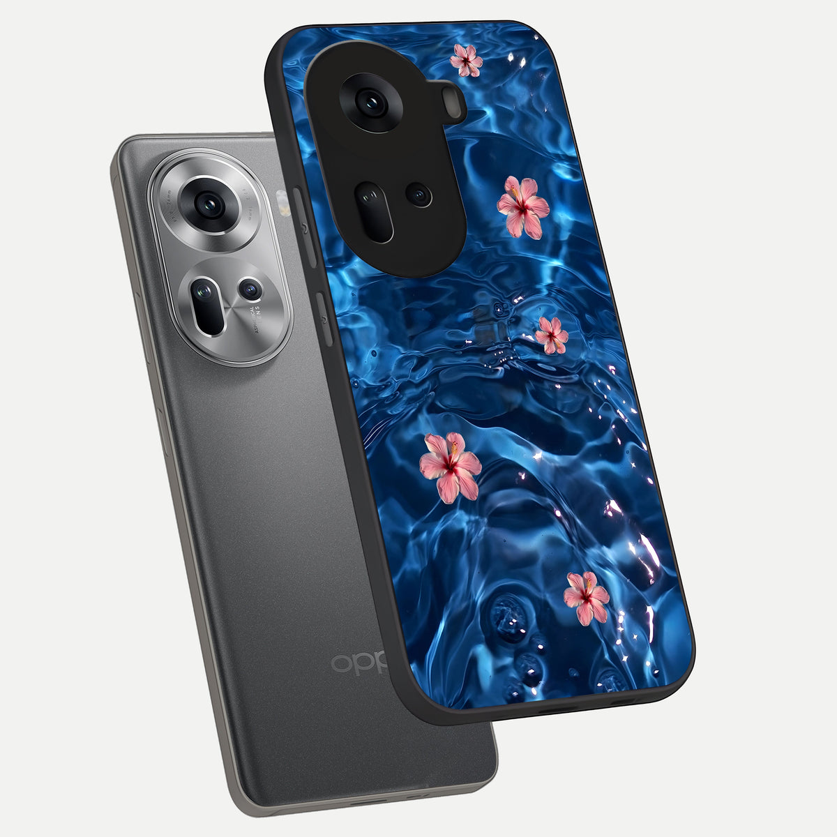  Bloom Thread Art phone case For Oppo Reno 11 5G showing premium glass back cover with detailed artwork