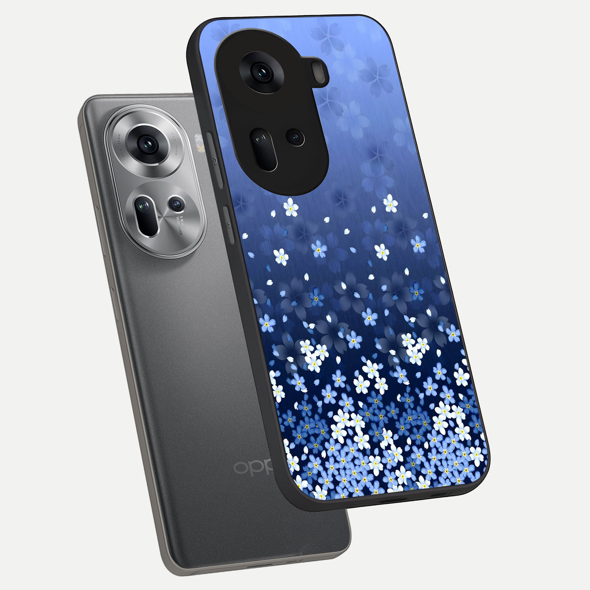  Blue Starry phone case For Oppo Reno 11 5G showing premium glass back cover with detailed artwork
