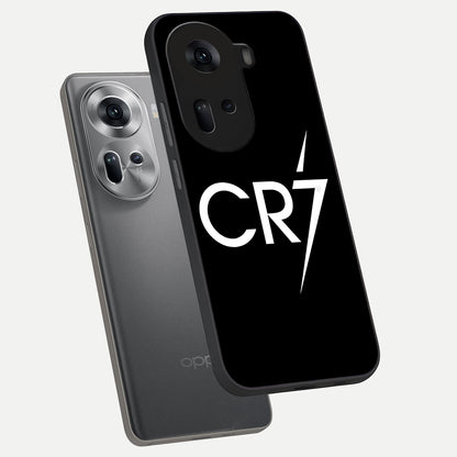 CR7 Elite Strike phone case For Oppo Reno 11 5G showing premium glass back cover with detailed artwork