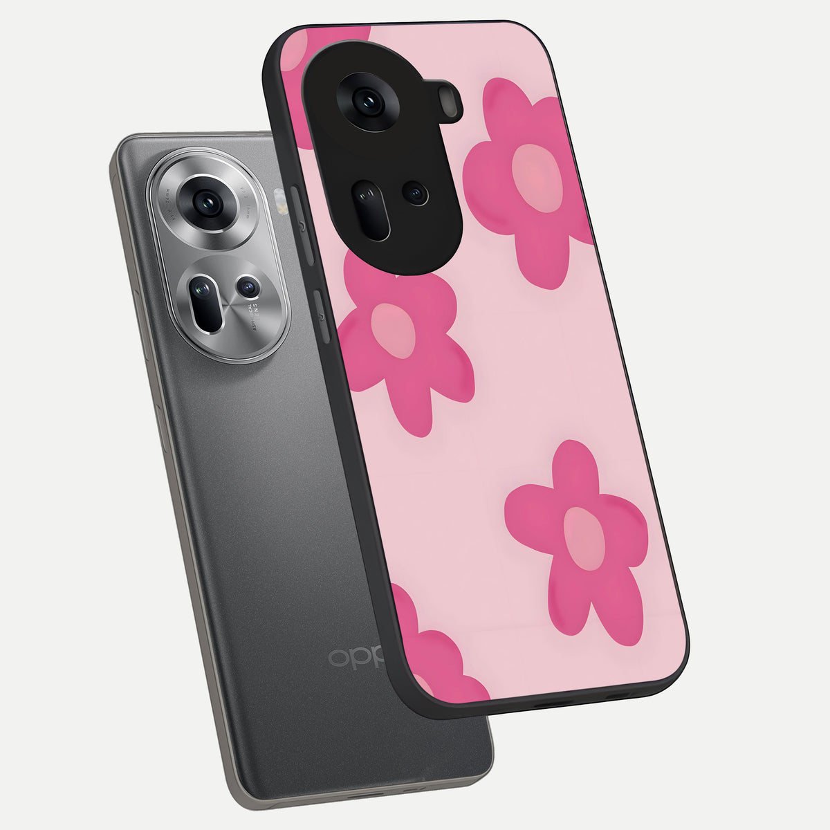 Candy Bloom Dreams phone case For Oppo Reno 11 5G showing premium glass back cover with detailed artwork