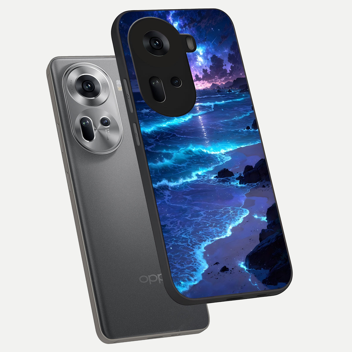  Classic Damn Look phone case For Oppo Reno 11 5G showing premium glass back cover with detailed artwork