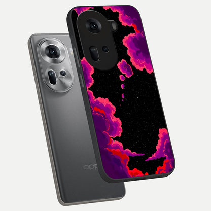  Galaxy Dream Frame phone case For Oppo Reno 11 5G showing premium glass back cover with detailed artwork