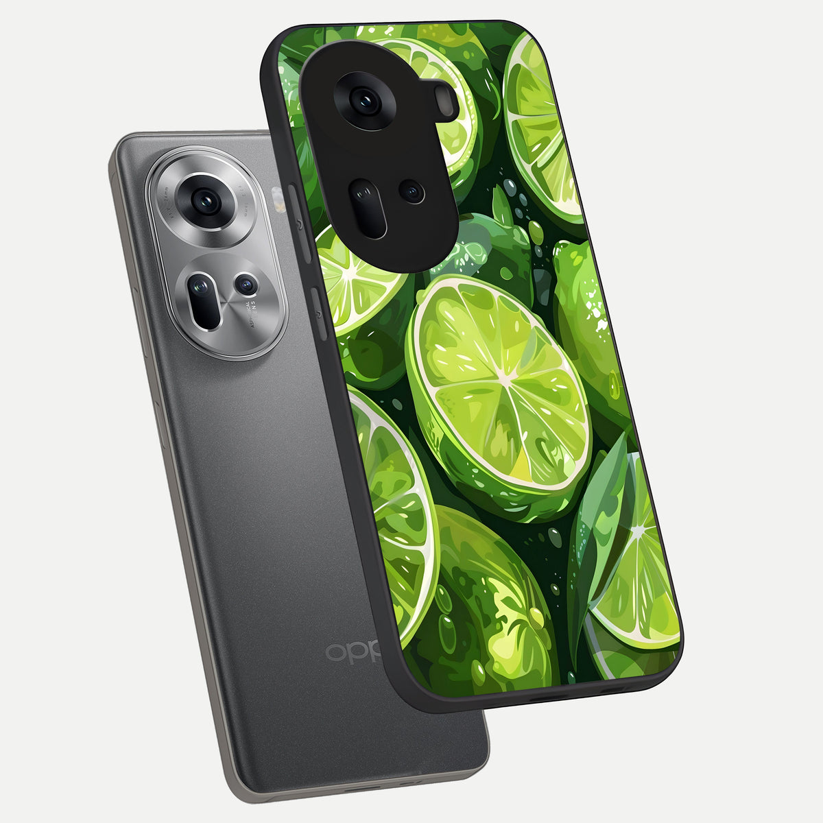  Green Kawasaki phone case For Oppo Reno 11 5G showing premium glass back cover with detailed artwork