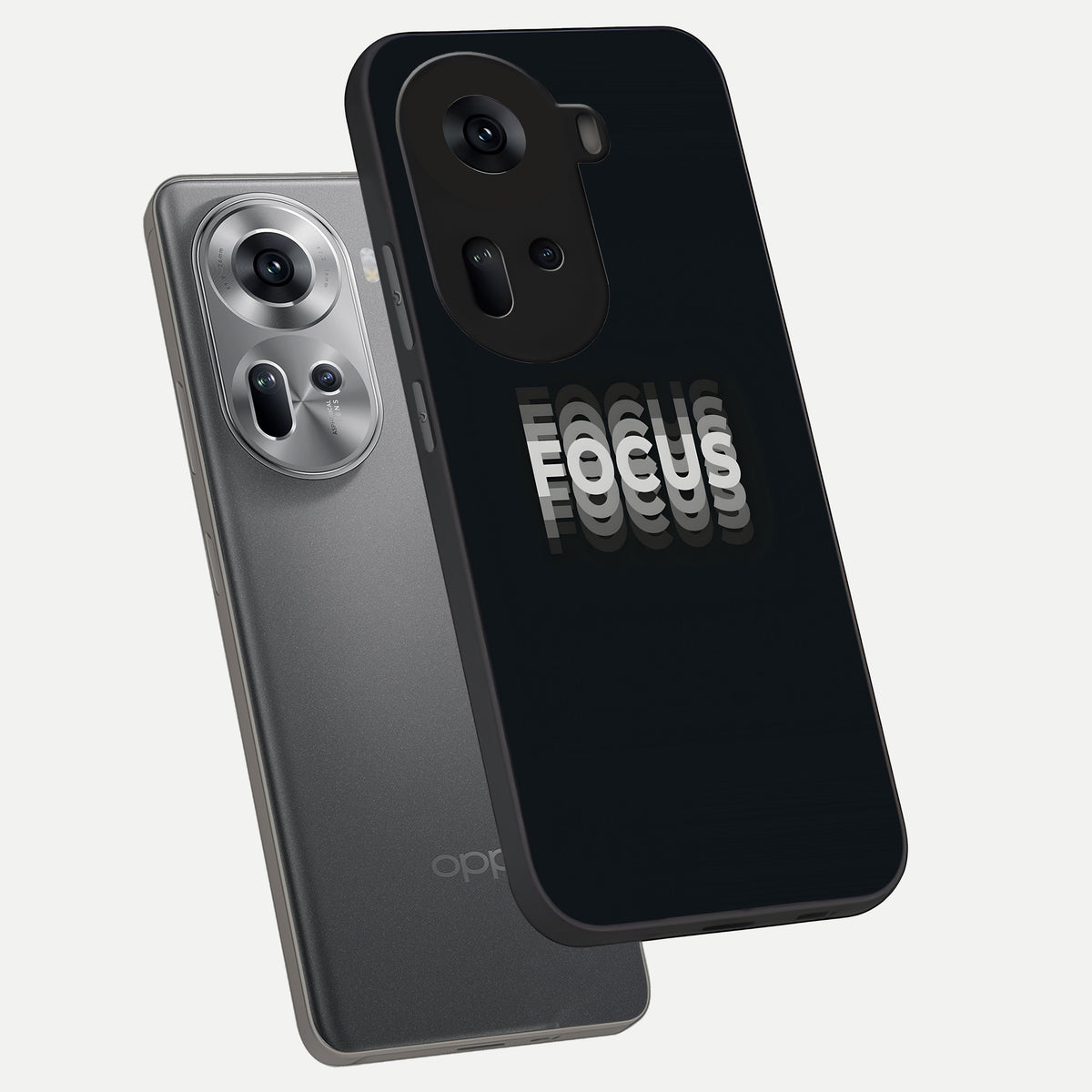  Mono Focus Vision phone case For Oppo Reno 11 5G showing premium glass back cover with detailed artwork