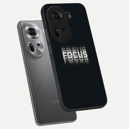  Mono Focus Vision phone case For Oppo Reno 11 5G showing premium glass back cover with detailed artwork