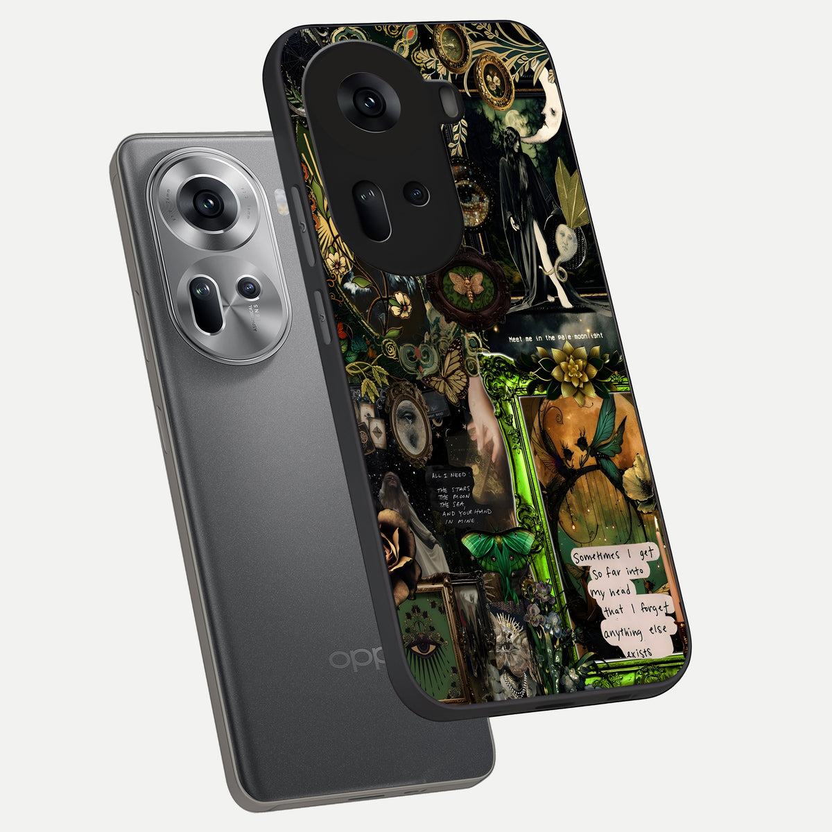  Mystic Woods Secret phone case For Oppo Reno 11 5G showing premium glass back cover with detailed artwork