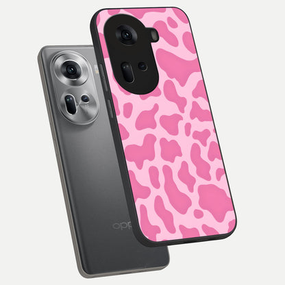  Pinkish Scenery phone case For Oppo Reno 11 5G showing premium glass back cover with detailed artwork
