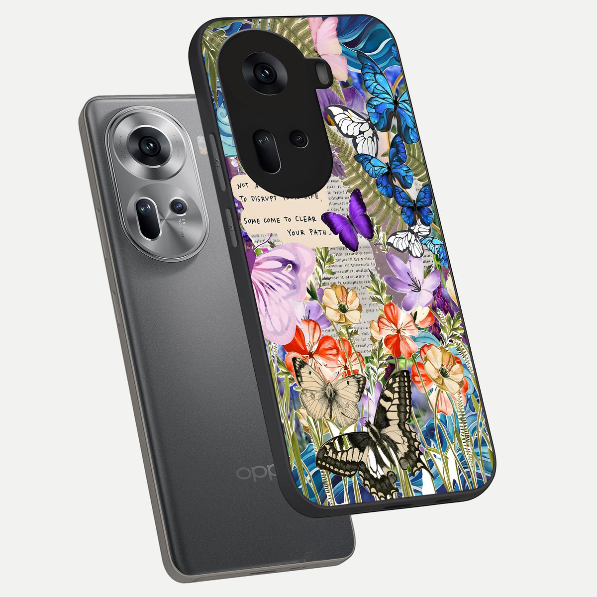 Storm Path Bloom phone case For Oppo Reno 11 5G showing premium glass back cover with detailed artwork