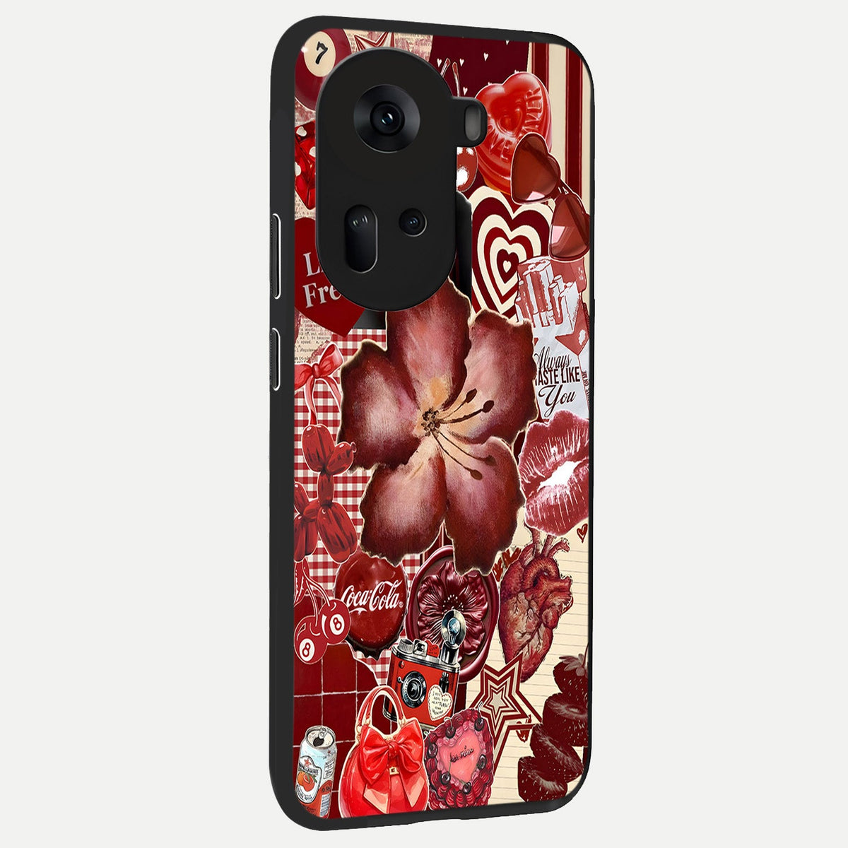  Aesthetic Little Freak back cover For Oppo Reno 11 5G slim fit glass case with vibrant aesthetic design