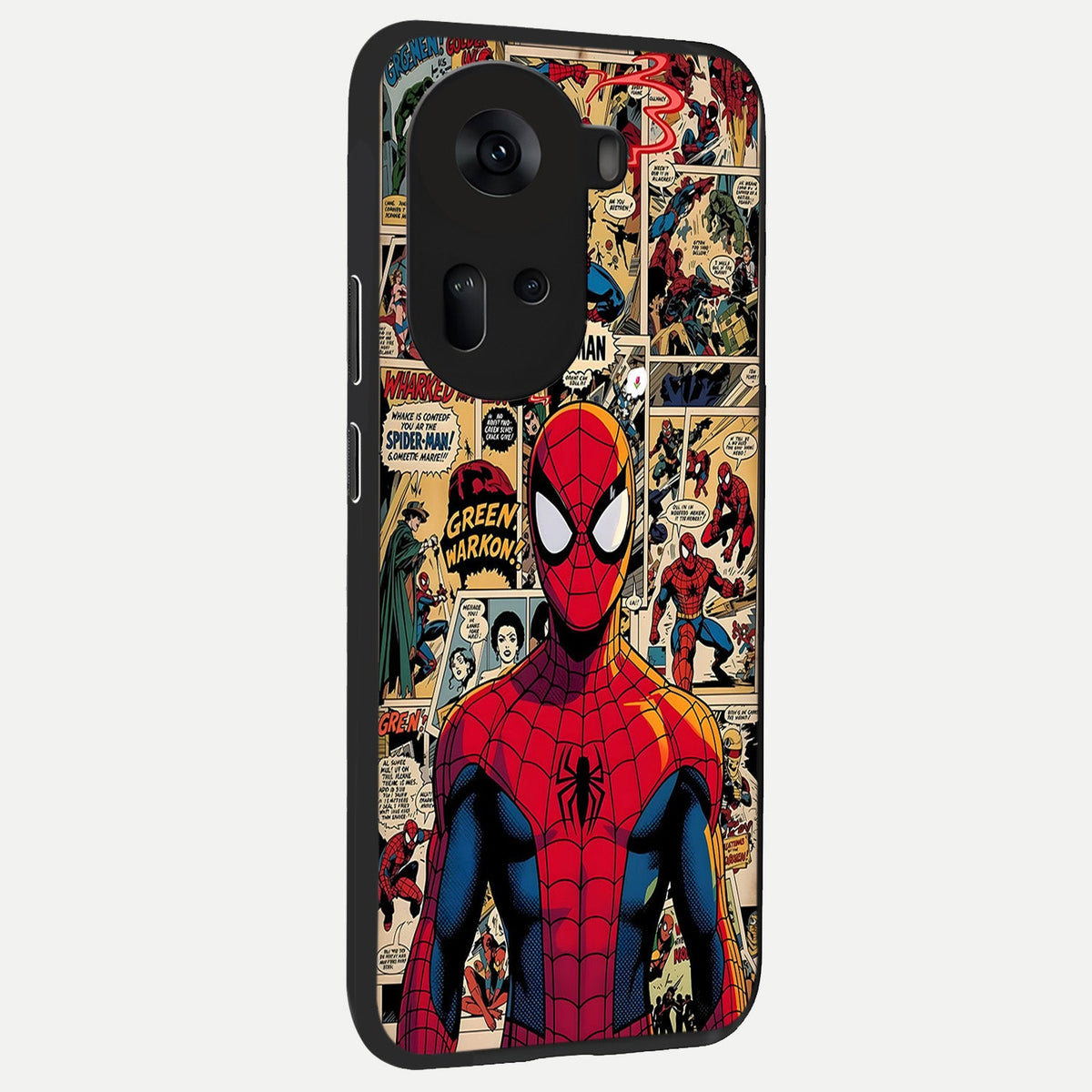  Aesthetic Spider back cover For Oppo Reno 11 5G slim fit glass case with vibrant aesthetic design
