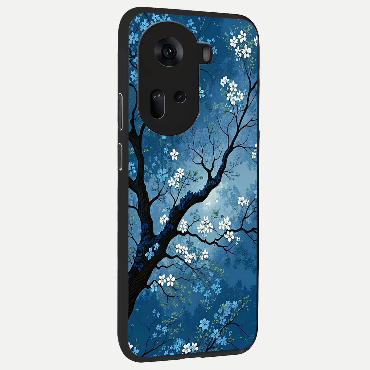  Blue Tree Serenity back cover For Oppo Reno 11 5G slim fit glass case with vibrant aesthetic design