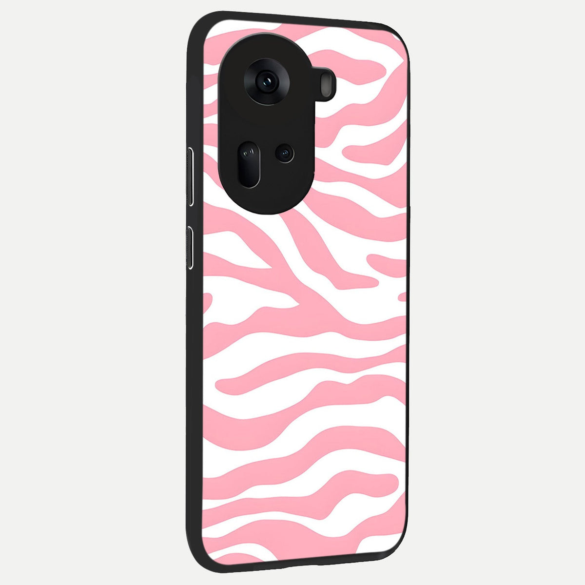  Blush Zebra Flow back cover For Oppo Reno 11 5G slim fit glass case with vibrant aesthetic design