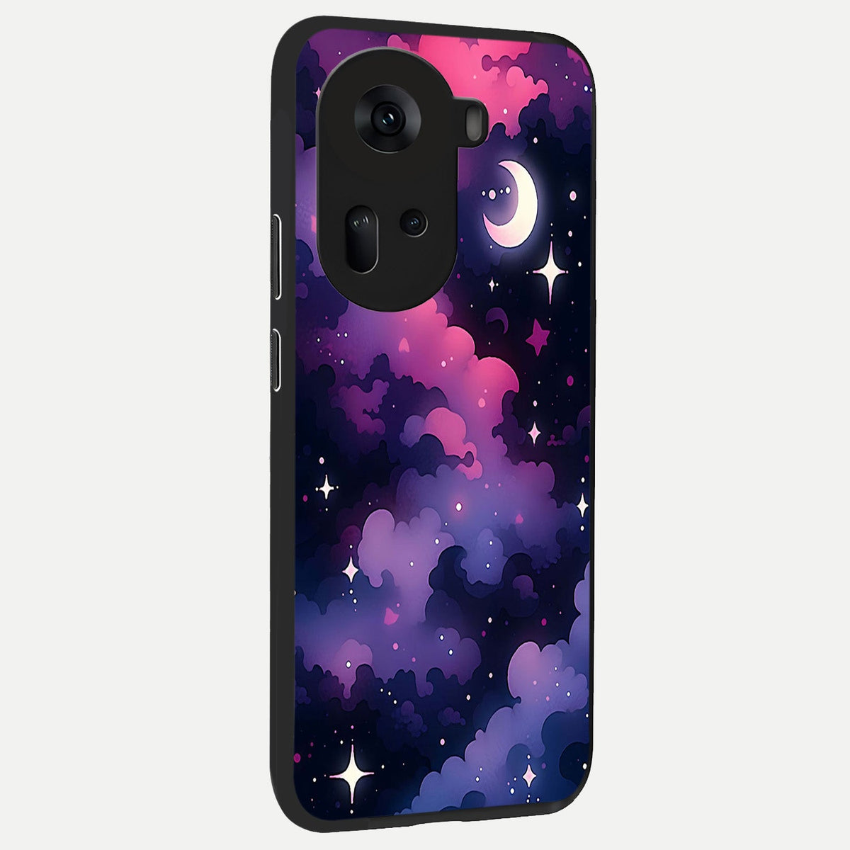  Celestial Moon Magic back cover For Oppo Reno 11 5G slim fit glass case with vibrant aesthetic design