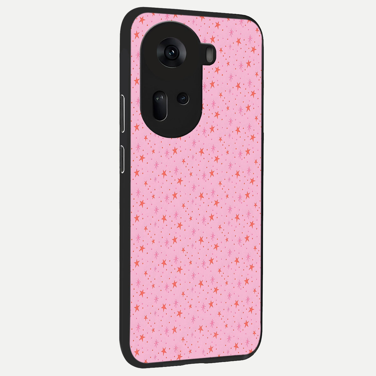  Cosmic Pink Sparkle back cover For Oppo Reno 11 5G slim fit glass case with vibrant aesthetic design