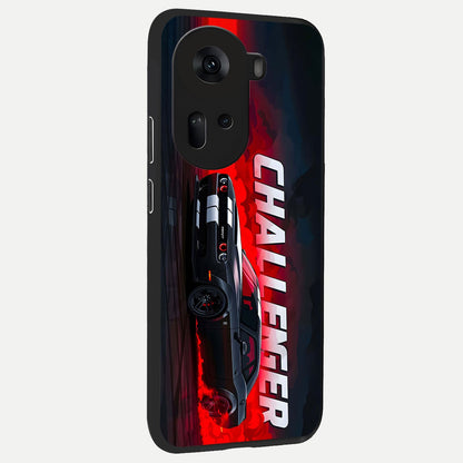  Crimson Challenger Fury back cover For Oppo Reno 11 5G slim fit glass case with vibrant aesthetic design