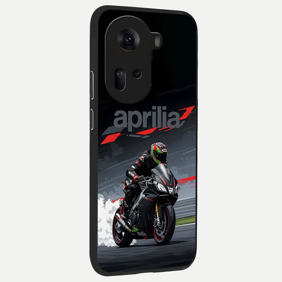  Dark Aprilla back cover For Oppo Reno 11 5G slim fit glass case with vibrant aesthetic design