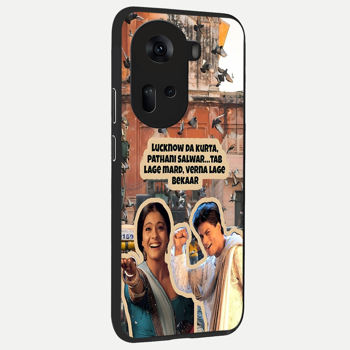  Desi Retro Vibes back cover For Oppo Reno 11 5G slim fit glass case with vibrant aesthetic design