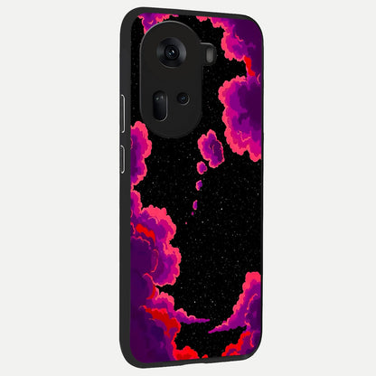  Galaxy Dream Frame back cover For Oppo Reno 11 5G slim fit glass case with vibrant aesthetic design
