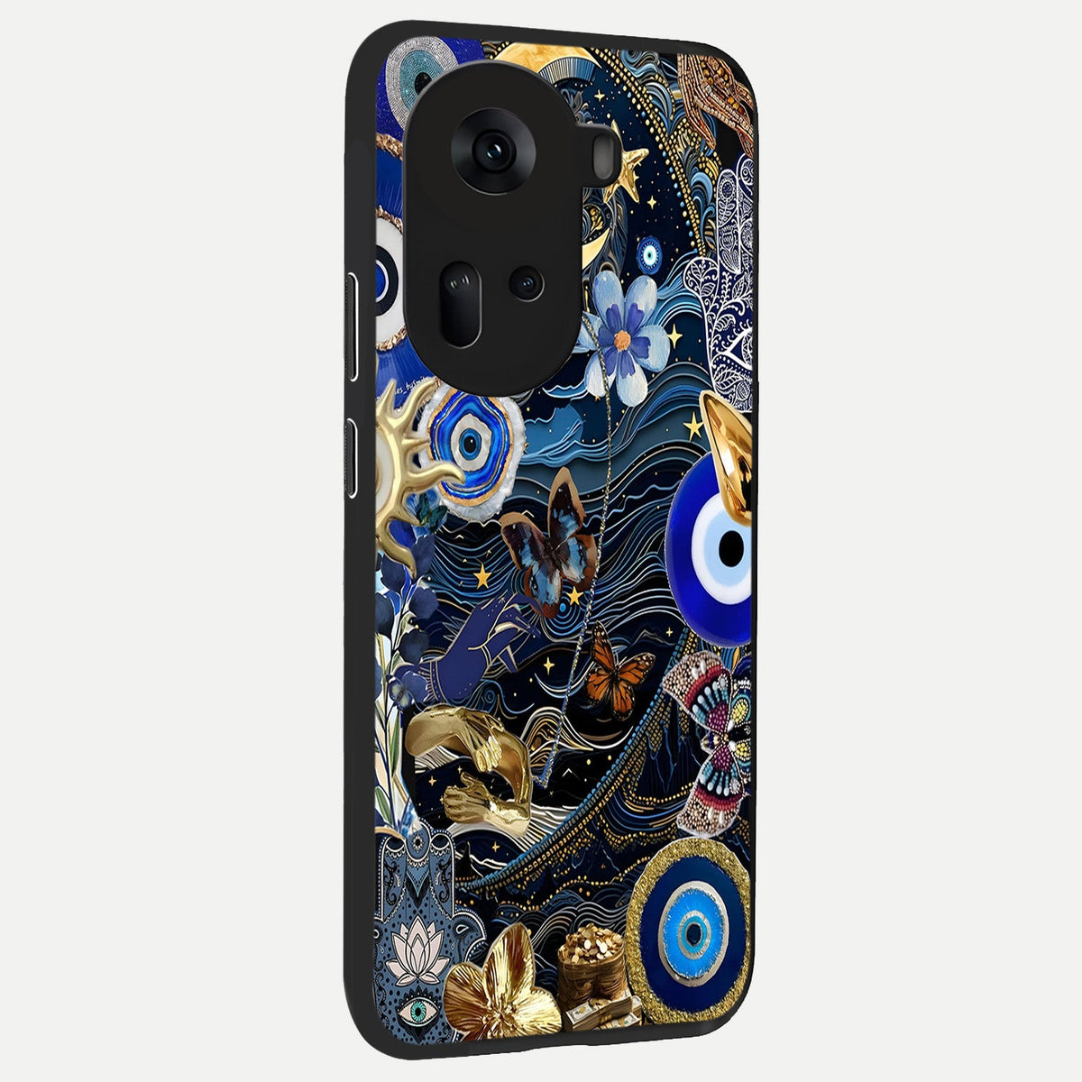  Golden Moon Magic back cover For Oppo Reno 11 5G slim fit glass case with vibrant aesthetic design
