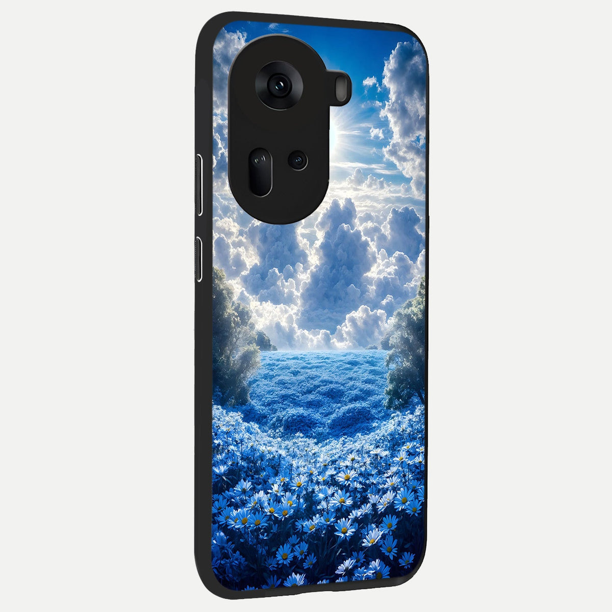  Heavenly Daisy Horizon back cover For Oppo Reno 11 5G slim fit glass case with vibrant aesthetic design