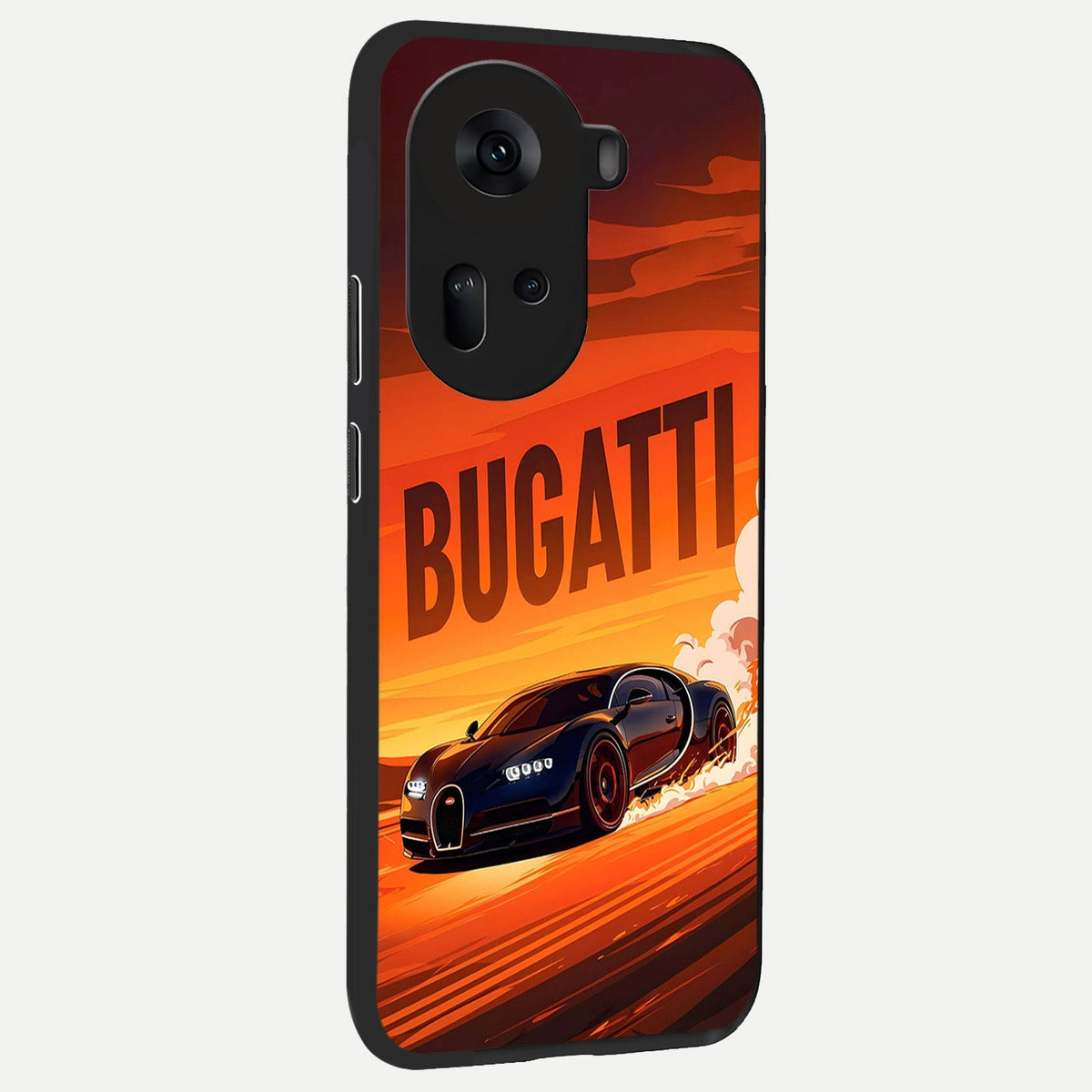  Inferno Bugatti Storm back cover For Oppo Reno 11 5G slim fit glass case with vibrant aesthetic design