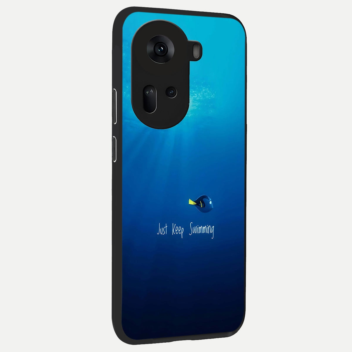  Just Keep Swimming back cover For Oppo Reno 11 5G slim fit glass case with vibrant aesthetic design