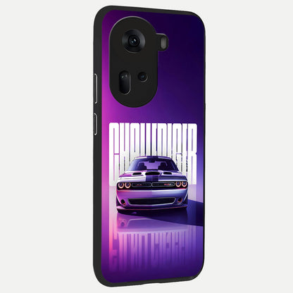  Midnight Muscle Ride back cover For Oppo Reno 11 5G slim fit glass case with vibrant aesthetic design