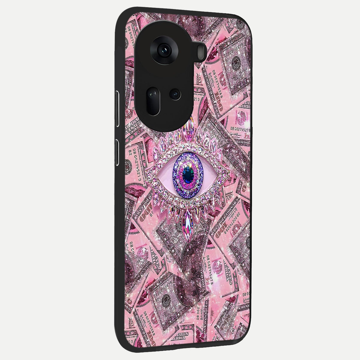  Money Eye Luxe back cover For Oppo Reno 11 5G slim fit glass case with vibrant aesthetic design