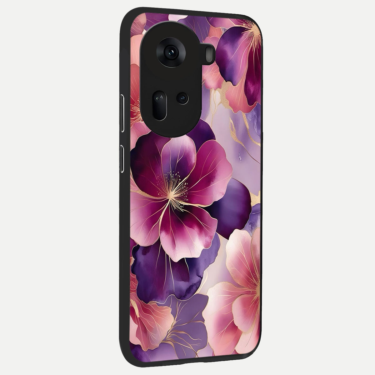  Pink Bouquet Florals back cover For Oppo Reno 11 5G slim fit glass case with vibrant aesthetic design