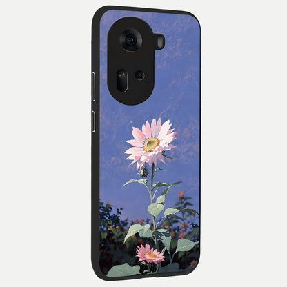  Pink Shells Outline back cover For Oppo Reno 11 5G slim fit glass case with vibrant aesthetic design