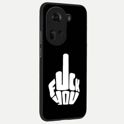  Rebel Mode On back cover For Oppo Reno 11 5G slim fit glass case with vibrant aesthetic design